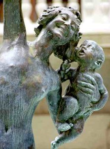 mother and child statute at Boston Public Library