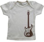 organic cotton t-shirt with guitar