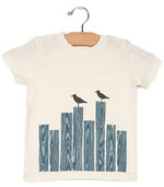 seagulls design organic cotton kids shirt