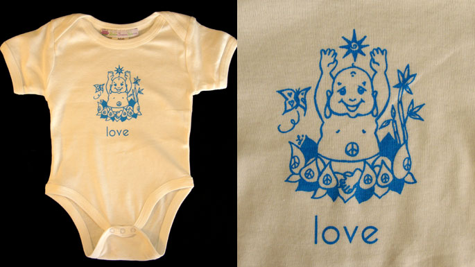 lotus blossom style organic onesie