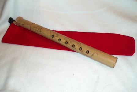 Fair Trade wooden, natural toy suling flute