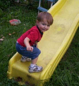 Robby Playing on His Slide