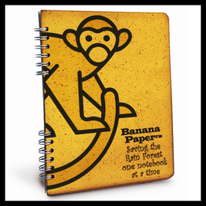 Banana Paper Monkey Notebook