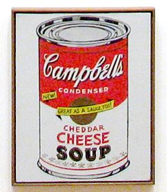 Cheddar Cheese canvas from Campbell's Soup Can...