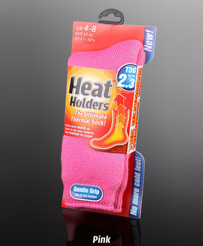 Heat holders are made from a specially developed heavy bulk yarn which has extreme thermal qualities.