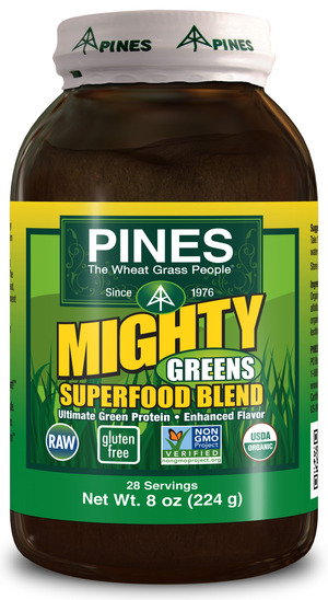 nutrient-dense, dark-green blend of organic wheatgrass and organic alfalfa combined with another nutrient-dense superfood.