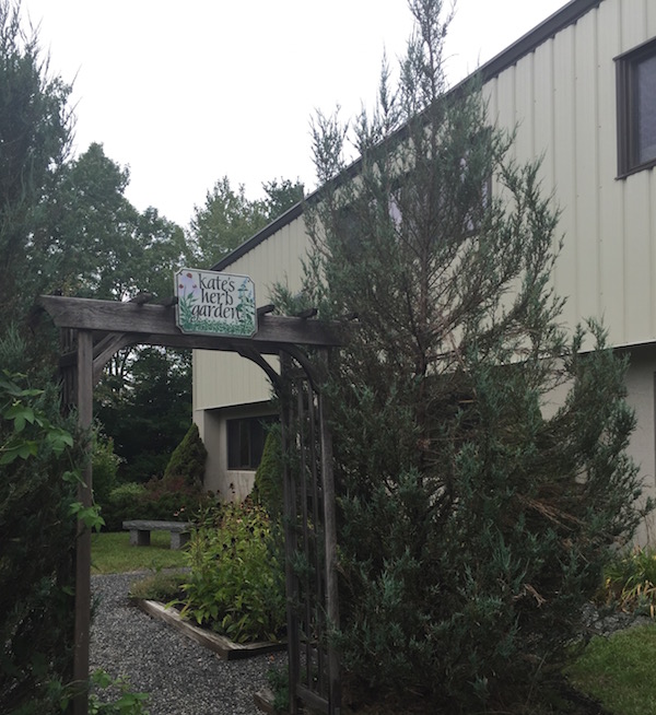 Kate's herb garden at the Sanford, Maine facility